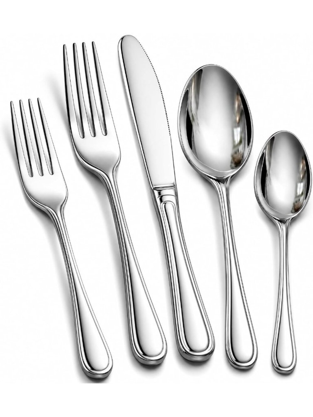 Elegant 40-Piece Silverware Set for 8 | Heavy Duty Stainless Steel Cutlery